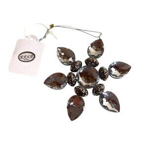 Abbott Taiwan #27 Madonna Snowflake Ornament 4" "905 Silver"